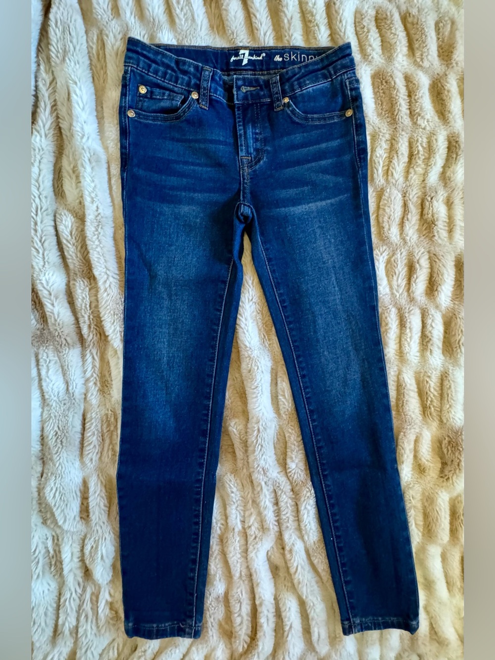 7 For All Mankind Dark Blue Skinny Jeans